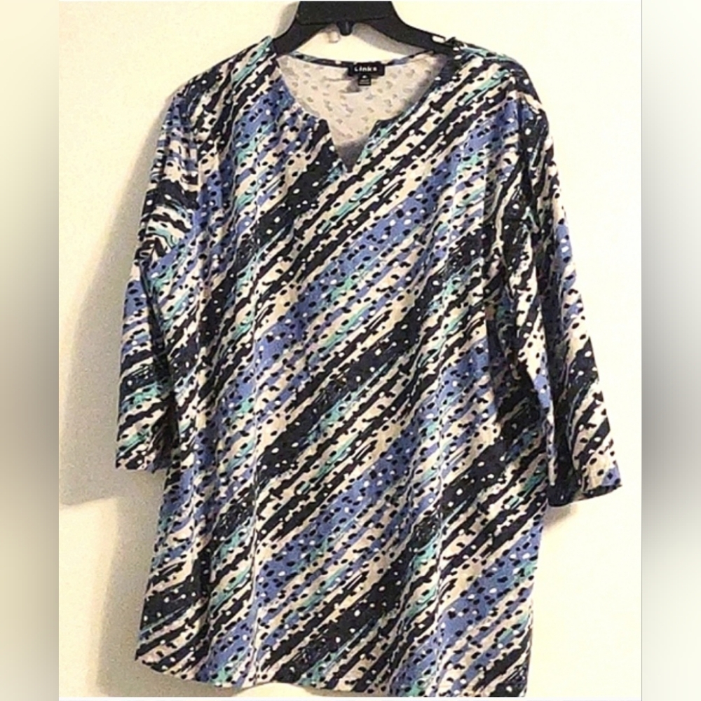 Links multicolor 3/4 sleeve blouse XL